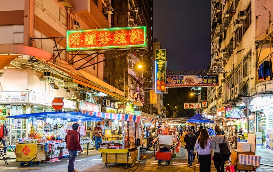 Chợ Ladies’ Market và Temple Street Night Market